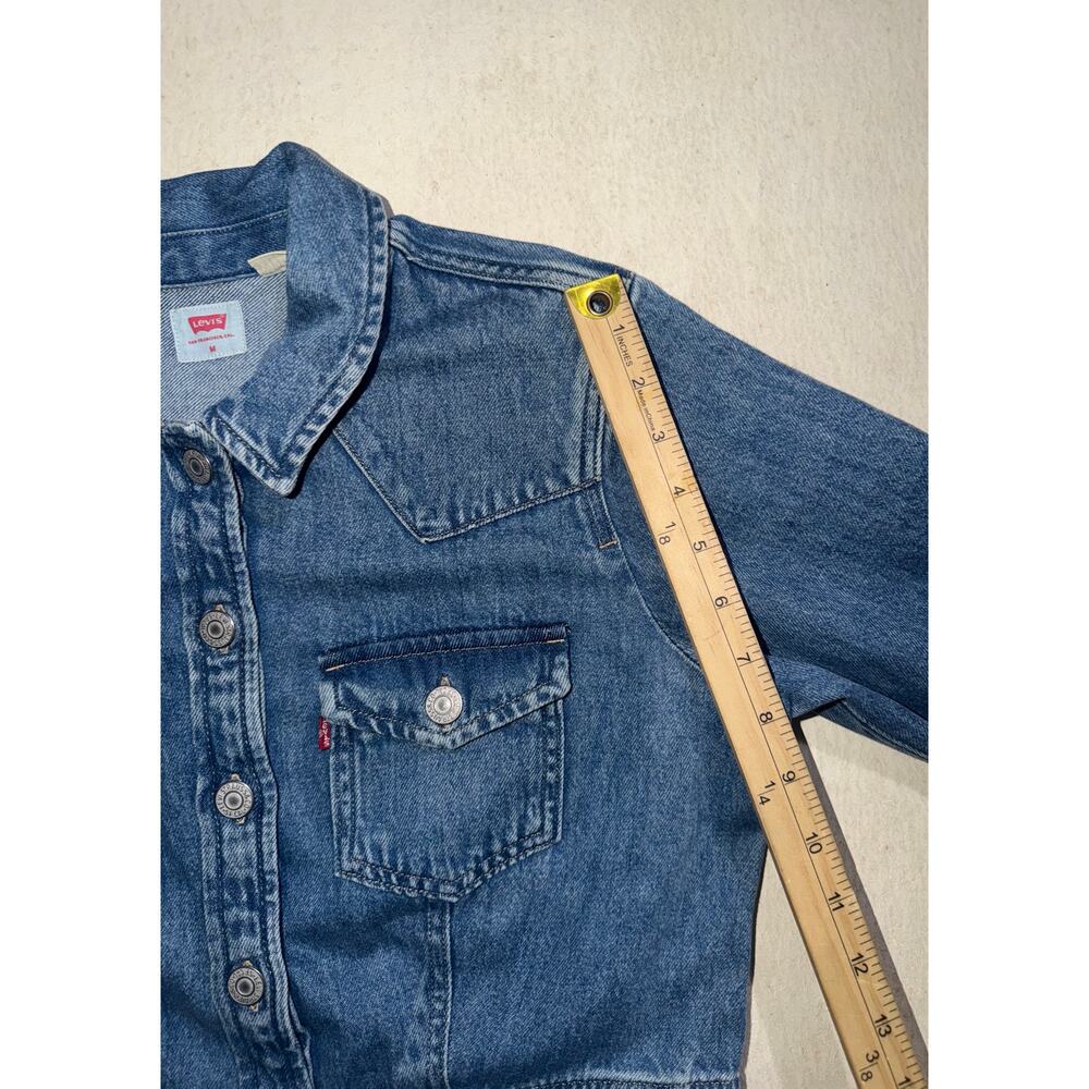 Levi’s Strauss women’s blue denim long sleeve dress - Picture 7 of 16